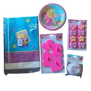 Vintage Barbie Party and baking Supplies NEW